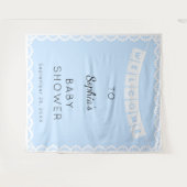 Tenture Baby shower d'accueil bleu Cielito Lindo (Devant (Horizontal))