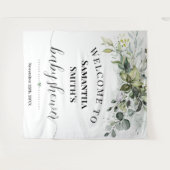 Tenture Baby shower d'accueil Eucalyptus verdure (Devant (Horizontal))