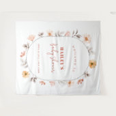 Tenture Baby shower d'accueil Fleur sauvage Boho simple (Devant (Horizontal))