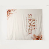 Tenture Baby shower d'automne floral rustique arrière-plan (Devant (Horizontal))