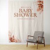 Tenture Baby shower d'automne floral rustique arrière-plan (En situation)