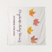 Tenture Baby shower d'automne Maple Feuille (Devant (Horizontal))