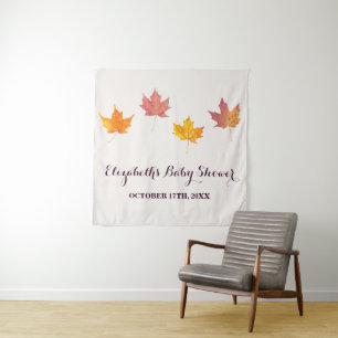 Tenture Baby shower d'automne Maple Feuille