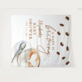 Tenture Baby shower de brassage de café - fond photo (Devant (Horizontal))