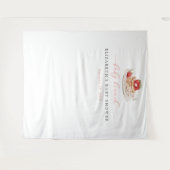 Tenture Baby shower de brunch aux fraises fond (Devant (Horizontal))