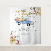Tenture Baby shower de camion bleu petit Citrouille (Devant)