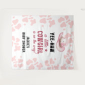 Tenture Baby shower de fille rosée de rodéo (Devant (Horizontal))