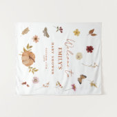 Tenture Baby shower de  Fleur sauvage citrouille (Devant (Horizontal))