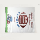 Tenture Baby shower de football (Devant (Horizontal))
