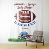 Tenture Baby shower de football (En situation)