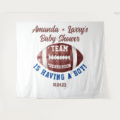 Tenture Baby shower de football (Devant (Horizontal))