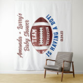 Tenture Baby shower de football (En situation)