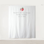 Tenture Baby shower de fraise doux à baies HEIDI (Devant)