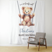 Tenture Baby shower de garçon Teddy Bear Backdrop (En situation)