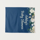 Tenture Baby shower de la Marine Photo Booth Arrière-plan  (Devant (Horizontal))