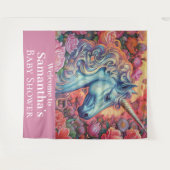 Tenture Baby shower de licorne magique (Devant (Horizontal))