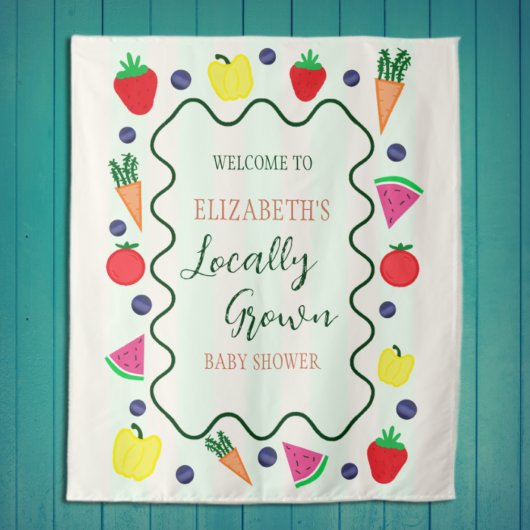 Tenture Baby shower de marché des fermiers cultivés locale