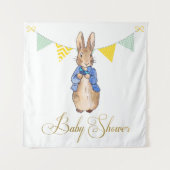 Tenture Baby Shower de Pierre le Lapin (Devant)