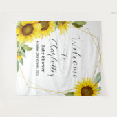 Tenture Baby shower de tournesol aquarelle (Devant (Horizontal))