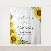 Tenture Baby shower de tournesol aquarelle (Devant)