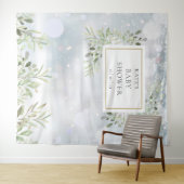 Tenture Baby shower de verdure d'hiver Photo Booth Backdro (En situation (horizontale))