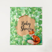 Tenture Baby shower de verdure du renard forestier Context (Devant)