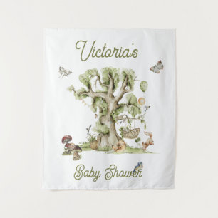 Tenture Baby shower des animaux de berceau de forêt forest