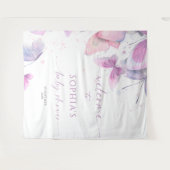 Tenture Baby shower des papillons (Devant (Horizontal))