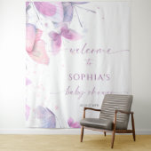 Tenture Baby shower des papillons (En situation)