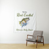 Tenture Baby shower des pêcheurs de gros poissons de Reel (En situation)