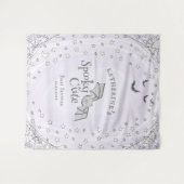 Tenture Baby shower d'Halloween Éffrayant violet fond (Devant (Horizontal))