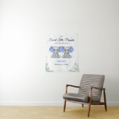 Tenture Baby shower Elephant Blue Twin Boys (En situation)
