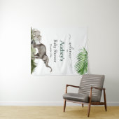 Tenture Baby shower Elephant Boy Arrière-plan Affiche de b (En situation (horizontale))