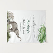 Tenture Baby shower Elephant Boy Arrière-plan Affiche de b (Devant (Horizontal))