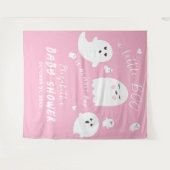 Tenture Baby Shower Fille Halloween Fantôme Rose (Devant (Horizontal))