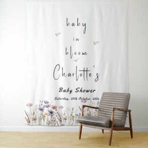 Tenture Baby shower Fleur sauvage Baby In Bloom