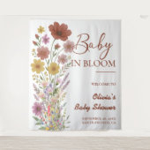 Tenture Baby shower Fleur sauvage Baby in Bloom Backdrop (Devant)