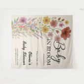 Tenture Baby shower Fleur sauvage Baby in Bloom Backdrop (Devant (Horizontal))
