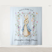 Tenture Baby shower Fleur sauvage du mignon Peter Rabbit (Devant)