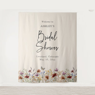 Tenture Baby Shower Floral Bohème pour une Mariée