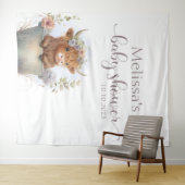 Tenture Baby shower floral haute vache Contexte (En situation (horizontale))