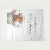 Tenture Baby shower floral haute vache Contexte (Devant (Horizontal))