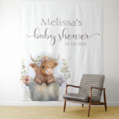 Tenture Baby shower floral haute vache Contexte (En situation)