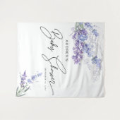 Tenture Baby Shower Floral Lavande Aquarelle Élégant (Devant (Horizontal))