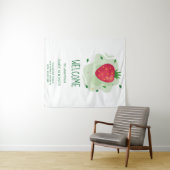 Tenture Baby Shower Fruite Rouge Verte Fraise (En situation (horizontale))