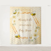 Tenture Baby Shower future maman abeille ruches d'abeilles (Devant)