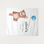 Tenture Baby shower Garçon Teddy Bear (Devant (Horizontal))