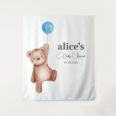Tenture Baby shower Garçon Teddy Bear (Devant)