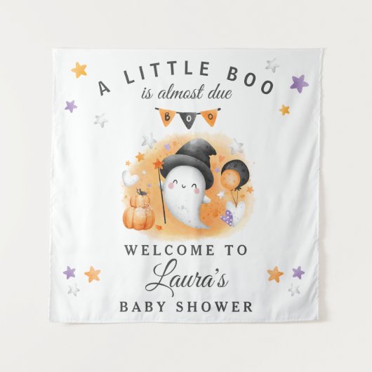 Tenture Baby shower Halloween Affiche de bienvenue Tapisse (Devant)