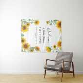 Tenture Baby Shower Jaune Élégant Tournesol Ensoleillé (En situation (horizontale))